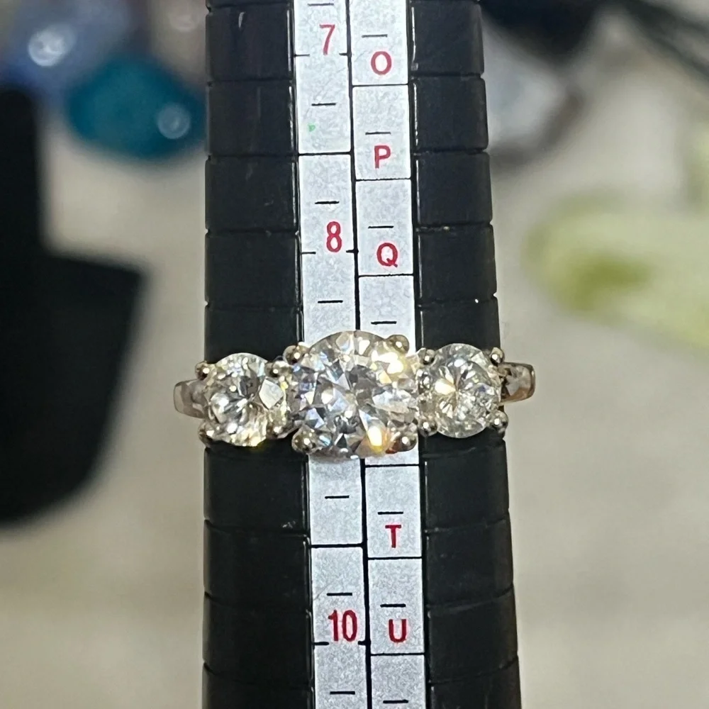 Nataliya V Collister Triple Stone Ring